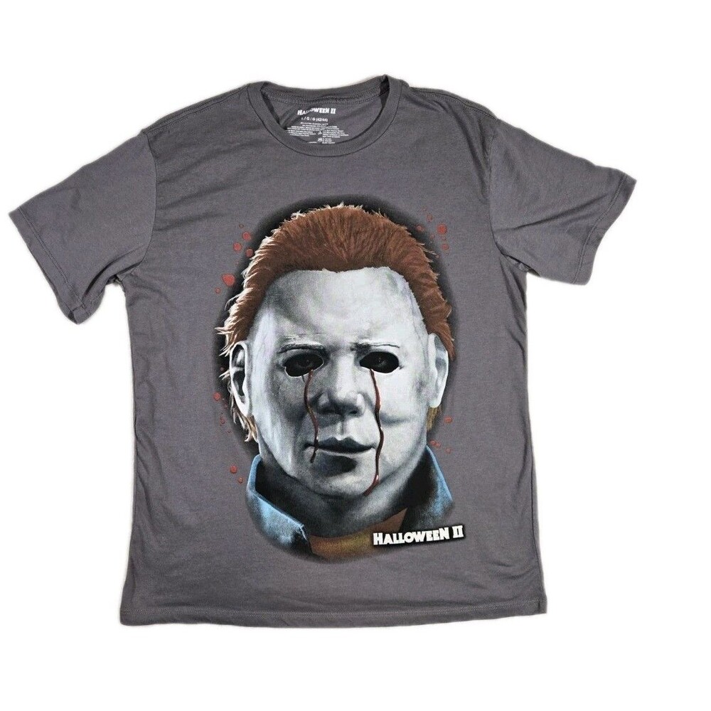 Halloween 2 Michael Myers Short Sleeve T Shirt Mens Gray Large Poly Cotton